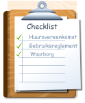 Checklist Huurovereenkomst Gebruiksreglement Waarborg